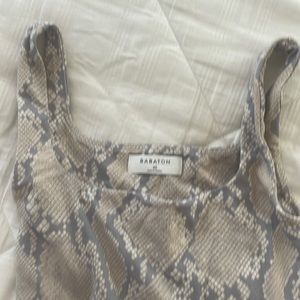 Babaton from Aritzia snake print bodysuit